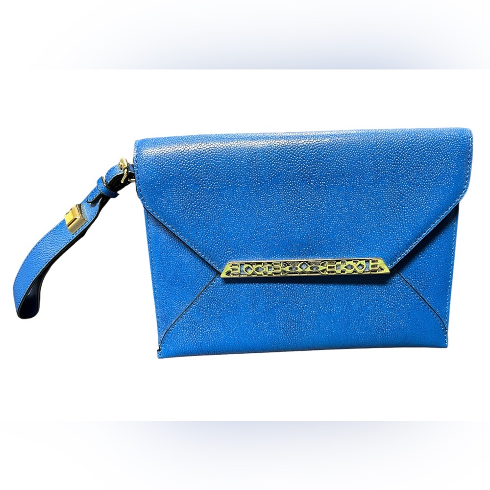 Stella & Dot Avalon Clutch Purse with Wristlet Strap in Cobalt Blue